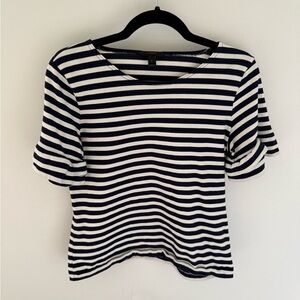 J. Crew Black and White Boxy T-Shirt